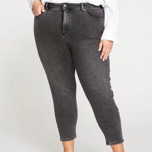 Universal Standard Joni High Rise Curve Slim Leg Jeans - Soft Black - 24
